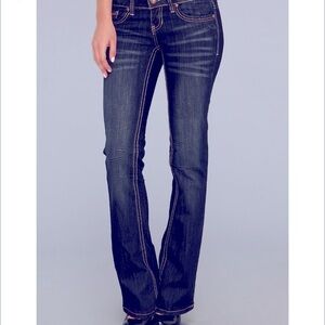 BUFFALO David Bitton Vintage Acid Washed
Dark Bootleg Jeans